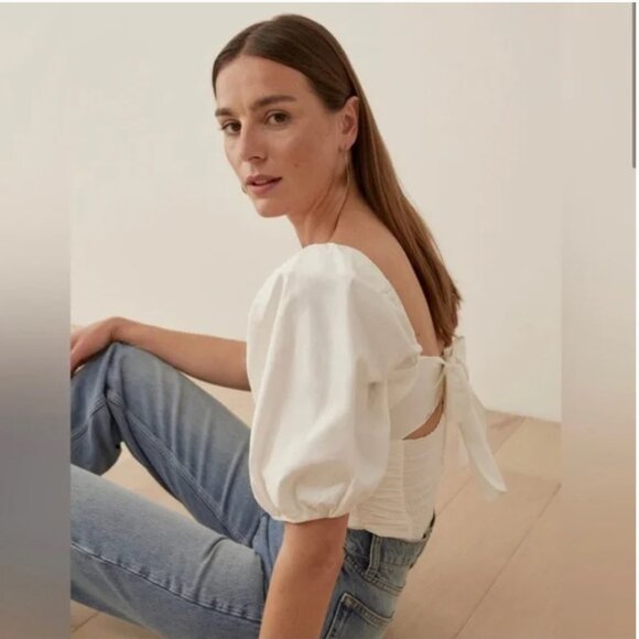 Reformation Barry Top in White - Picture 2 of 10